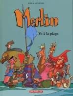 couverture bande dessinée Merlin à la plage