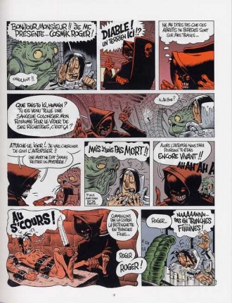 extrait bande-dessinee Cosmik Roger contre le général Gore