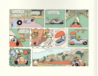 extrait bande-dessinee Course de bagnoles