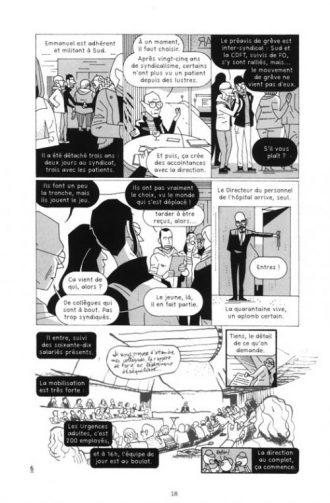 extrait bande-dessinee Entretiens avec le personnel hospitalier