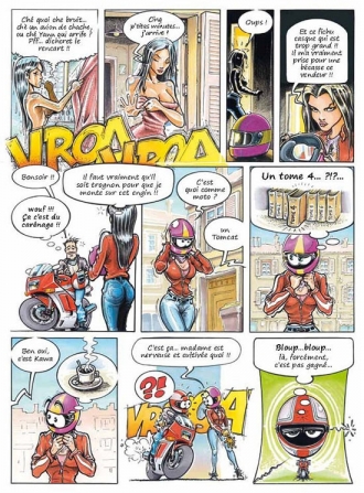 extrait bande-dessinee Moto râleuses T1