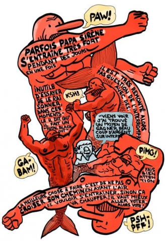 extrait bande-dessinee Papa Sirène et Karaté Gérald