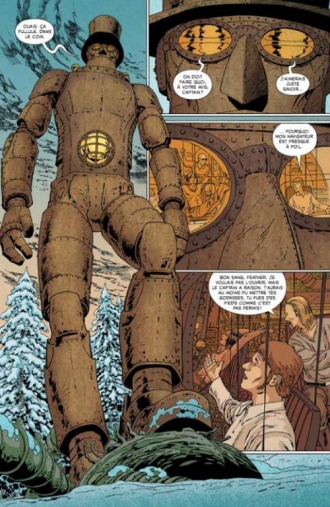 extrait comics L'Homme-Vapeur de la Prairie, dans Duel avec le Cavalier Noir