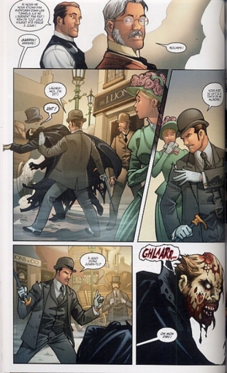 extrait comics Sherlock Holmes contre les zombies !