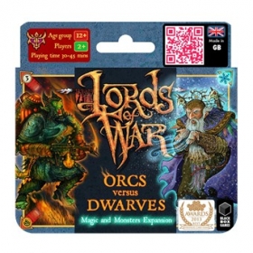 couverture jeu de société Lords of War - Orcs versus Dwarves - Magic and Monsters Expansion
