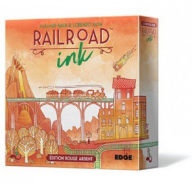 couverture jeu de société Railroad Ink : Edition Rouge Ardent