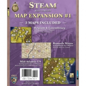 couverture jeu de société Steam - Rails to riches Map Expansion 1