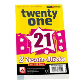 couverture jeu de société Twenty One - bloc de score