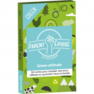 extrait jeux-de-societe Parent Epuisé : Kit de survie Green Attitude