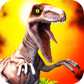 couverture jeu vidéo 3D Dino Raptor Race For Cool Kids FREE - Carnivores Hunter Dinosaur Game