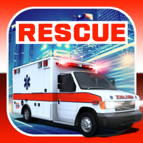 couverture jeu vidéo 3D Rescue Racer Traffic Rush - Ambulance, Fire Truck Police Car and Emergency Vehicles : FREE GAME
