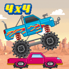 couverture jeu vidéo 4x4 Retro Truck Run – Classic Roads Monster Legends Pro