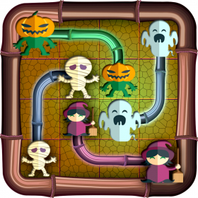couverture jeu vidéo A happy halloween flow brain puzzle game