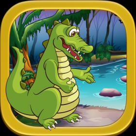 couverture jeu vidéo A jungle crocodile - Drop the Egg hatching game - Free Version