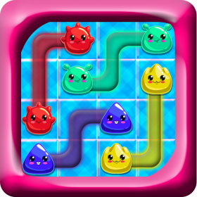 couverture jeu vidéo A new jelly cartoon flow brain puzzle game
