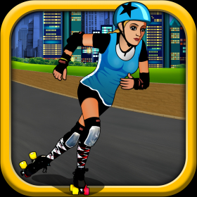 couverture jeu vidéo A Roller Derby Candy Dash PRO - Downhill Racing Game