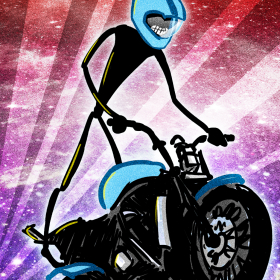 couverture jeu vidéo A Stickman Motorcycle Space Race - PRO Turbo Racing Edition