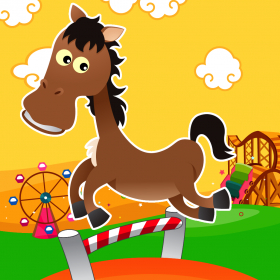 couverture jeu vidéo Action Horse FREE - Save it with a finger to jump and jump in the farm.