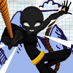 couverture jeu vidéo Adventures of a Super Stickman - Escape the city by flying n swinging with a rope!