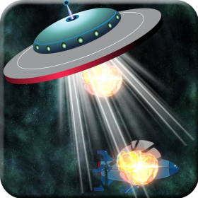 couverture jeu vidéo Alien Spaceship Attack - Zero Gravity Wars Battlefront Laser Cannon étoile Jeu Free