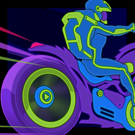 couverture jeu vidéo Alien vélo course aventure  - élevé espace moto drag racing jeu gratuit de vitesse