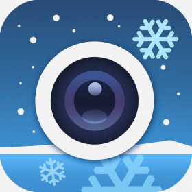 couverture jeu vidéo Amazing SnowCam - a snow effect cinemagraph + Christmas frames camera