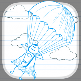 couverture jeu vidéo Amazing Stick-Man Doodle Adventure FREE - Extreme Parachute Jump Action