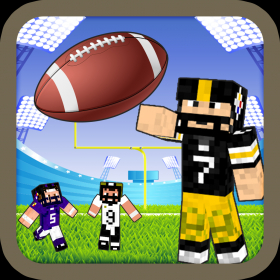 couverture jeu vidéo American Football Super Hero Skin Finding NFL Bowl - Block Craft World Edition