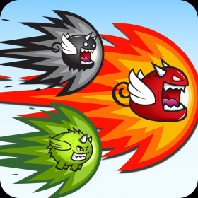 couverture jeu vidéo Angry Monsters Dash - Monstres Volant À Pleine Vitesse