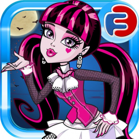 couverture jeu vidéo Attitude Haut Ecole Monstre Fille Robe En Haut Partie : Noir Beauté Mode FREE