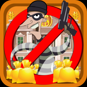 couverture jeu vidéo Bank Robber argent Run Mania - Aller & Steal Sac Pro Gold