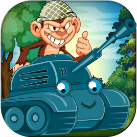 couverture jeu vidéo Batailles de boule rouges - Défi de singe de tank de guerre- Pro