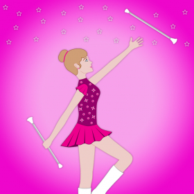couverture jeu vidéo Baton Twirl Catch - Girlie Girl Fun Game of Baton Twirler Free