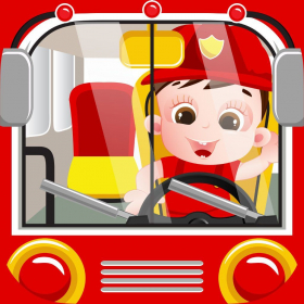 couverture jeu vidéo Bébé pompier - Un jeu de conduite de camion de pompiers pour les filles et les garçons !