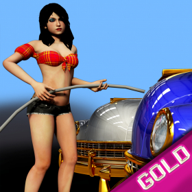 couverture jeu vidéo Bikini Car Wash : Cheerleader Luxury Vehicle Cleaning - Gold Edition