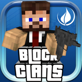 couverture jeu vidéo Block Clans - Pixel World Gun in 3D Block Style Survival PE (Pocket Edition) Game