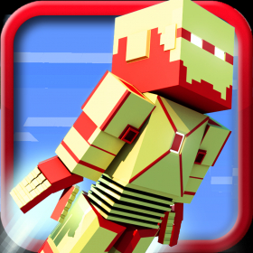 couverture jeu vidéo Block Iron Robot 3D (original) - Mini Survival Craft & Multiplayer Shooter Games
