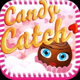 couverture jeu vidéo Candy Catch - Sugar Valentine Bonbon Endless Rainbow Love Catching Game