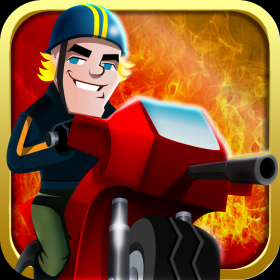 couverture jeu vidéo Cartoon Bike Race: Motorcycle Road Chase Racing Free Game