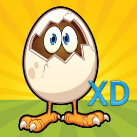 couverture jeu vidéo Chutes en Folie d'Œufs de Poulet dans la Ferme XD - Incroyable Sauvetage d'Animaux Projetés