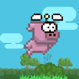 couverture jeu vidéo Cochon acrobatique - Pivoter Fly Formation HD
