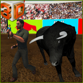 couverture jeu vidéo colère simulateur de taureau 3D - le jeu d'arène arènes fou