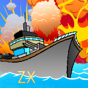couverture jeu vidéo Conquérir la mer ZX : Ultime guerre de bloc contre la marine pixel empire