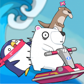 couverture jeu vidéo Cool Surfers 1 :Penguin Run 4 Finding Marine Subway 2 Free