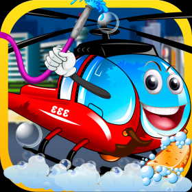 couverture jeu vidéo Copter Wash – Kids auto hélicoptère salon jeu de lavage et atelier de réparation