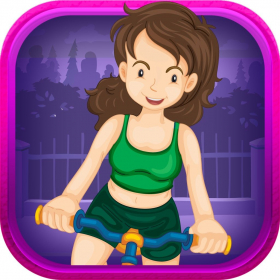couverture jeu vidéo Course feminine de biker extreme- chevauchée fantastique du parc sans fin