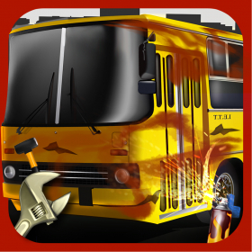 couverture jeu vidéo Crazy Bus Mechanic Garage – Repair Damage Vehicle in this Simulator Game