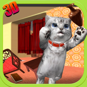couverture jeu vidéo Cute Kitty Cat 3D - Real Pet Simulation Game to Play & Have Fun at Home