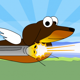 couverture jeu vidéo Dashing Ralph - Help this Flying Hero Dodge Dangerous Sonic Cat Missiles - Dog vs Cat Game
