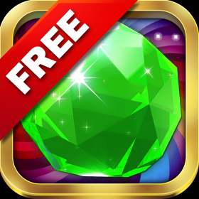 couverture jeu vidéo DazzleJewel Free: match-3 gems,Jewels, Ruby &amp; Diamonds puzzle game